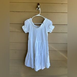 Angie White Boho Mini Dress - Size S - Casual Summer Lightweight